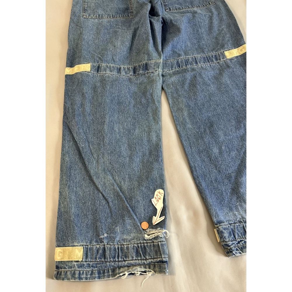 VNG Marithe Francois Girbaud Jeans Mens 38 Blue Baggy‎ Shuttle Tape Skater Y2K - Picture 12 of 16